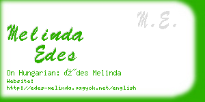 melinda edes business card